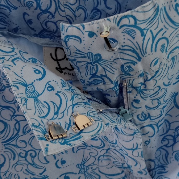 Lilly Pulitzer High Waisted Vintage White Tag Lion Capri Pants - Picture 4 of 5